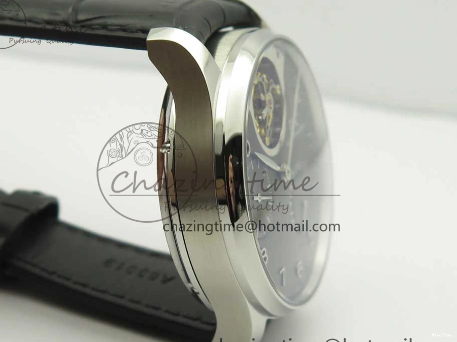 MIROTIME 0809 Portuguese Tourbillon IW5046 SS ZF Best Edition Gray Dial on Black Leather Strap SunProtective 7147